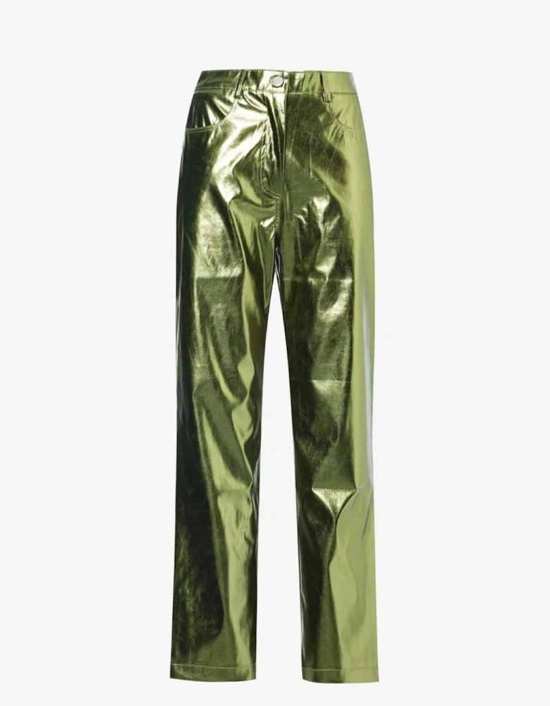 Lupe Metallic Patterned Five Pocket Pants
