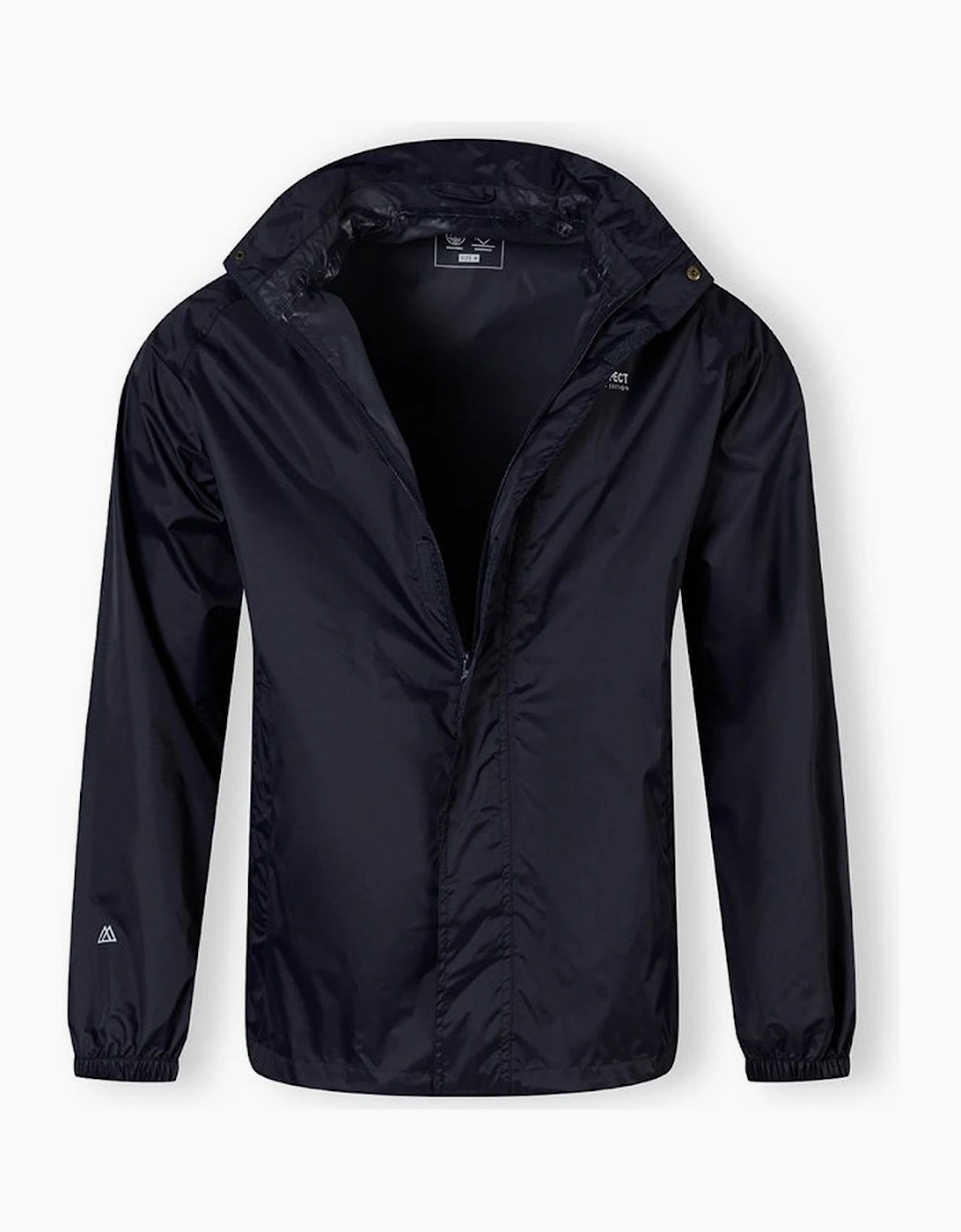 Men Packaway Waterproof Jacket With Zip Pockets Navy