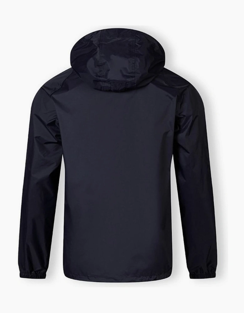 Men Packaway Waterproof Jacket With Zip Pockets Navy