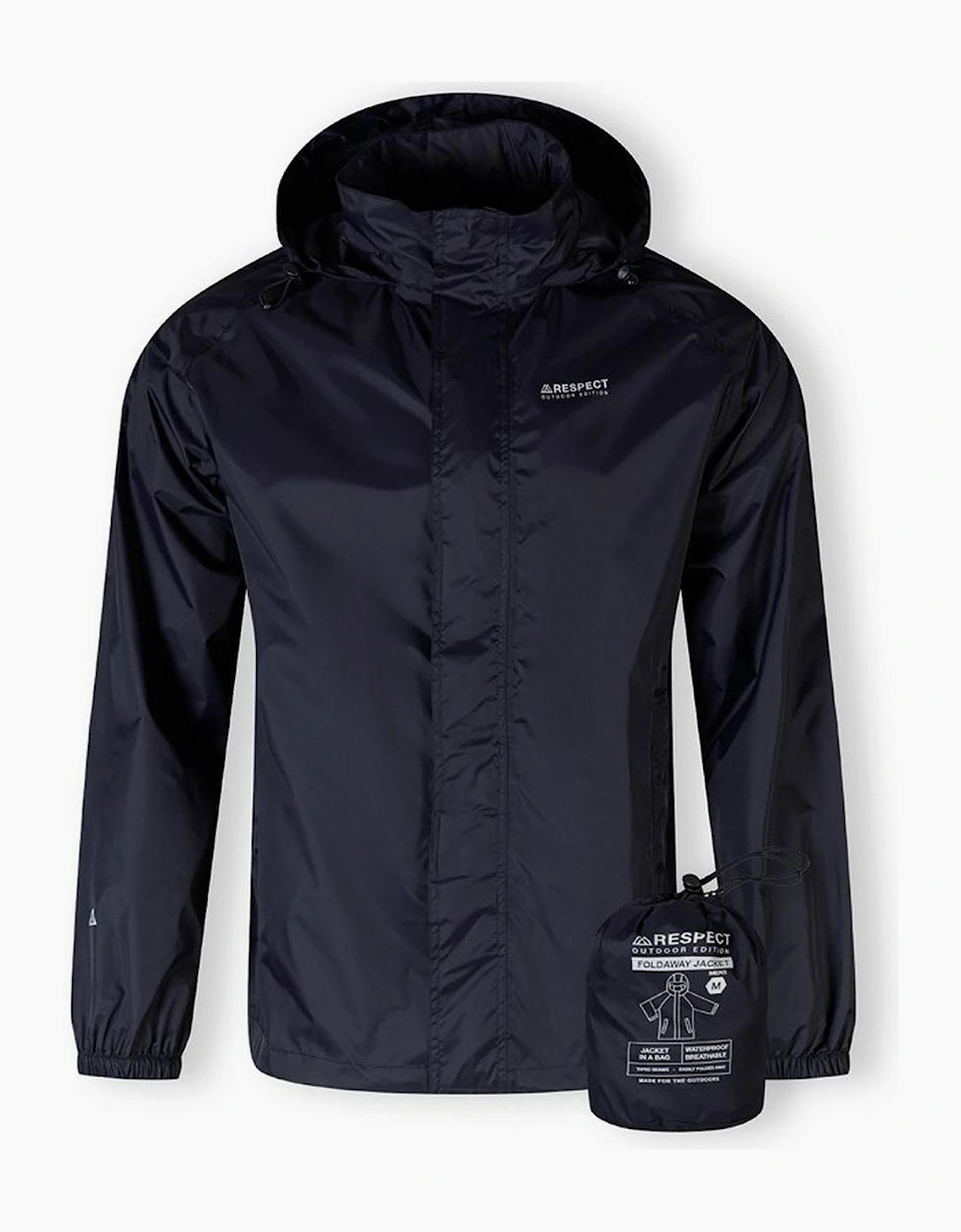 Men Packaway Waterproof Jacket With Zip Pockets Navy, 7 of 6