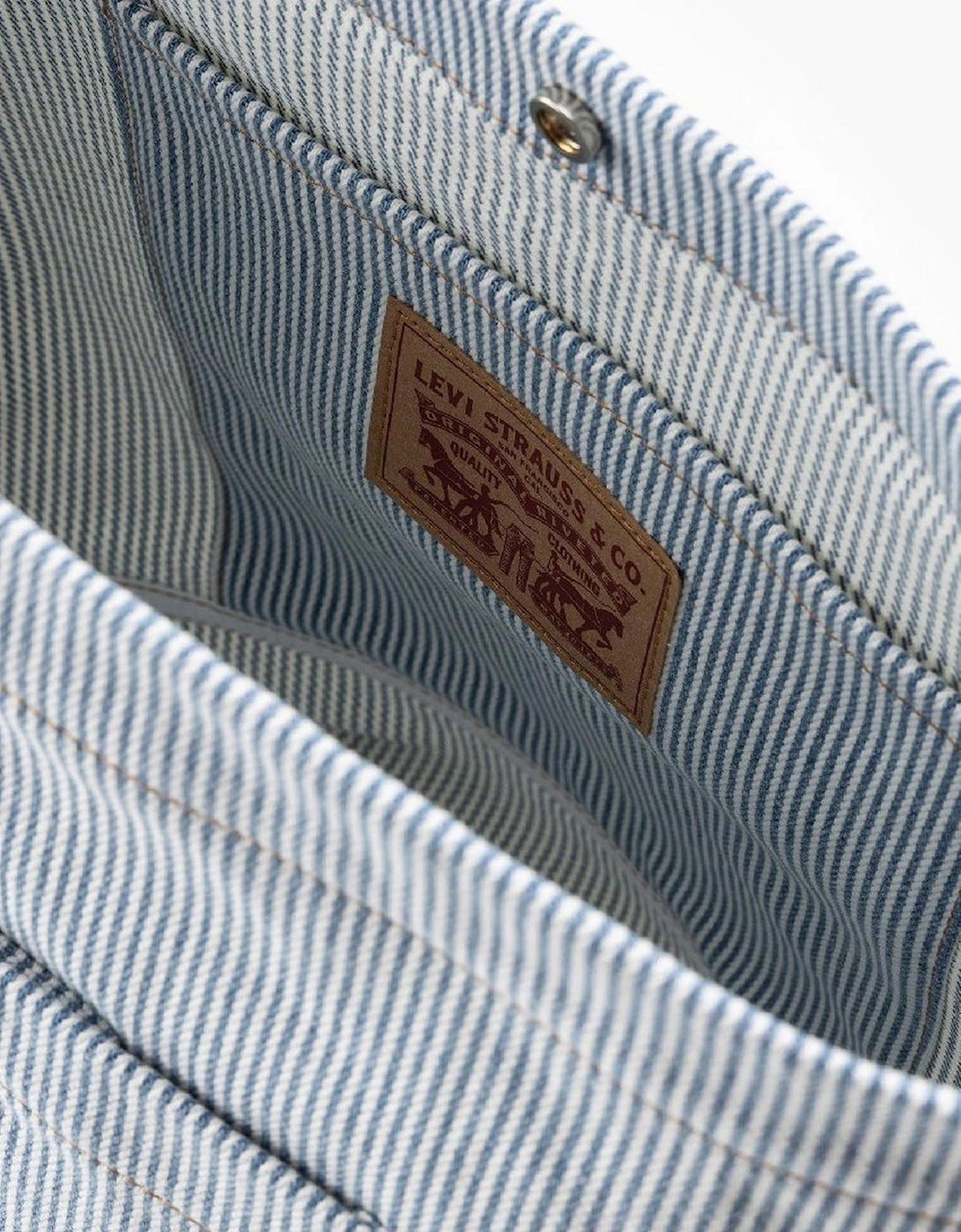 Heritage Vertical Stripe Cylinder Bucket Bag