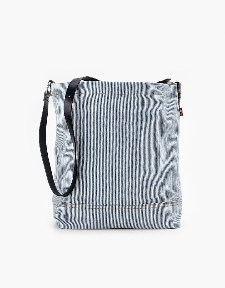 Heritage Vertical Stripe Cylinder Bucket Bag