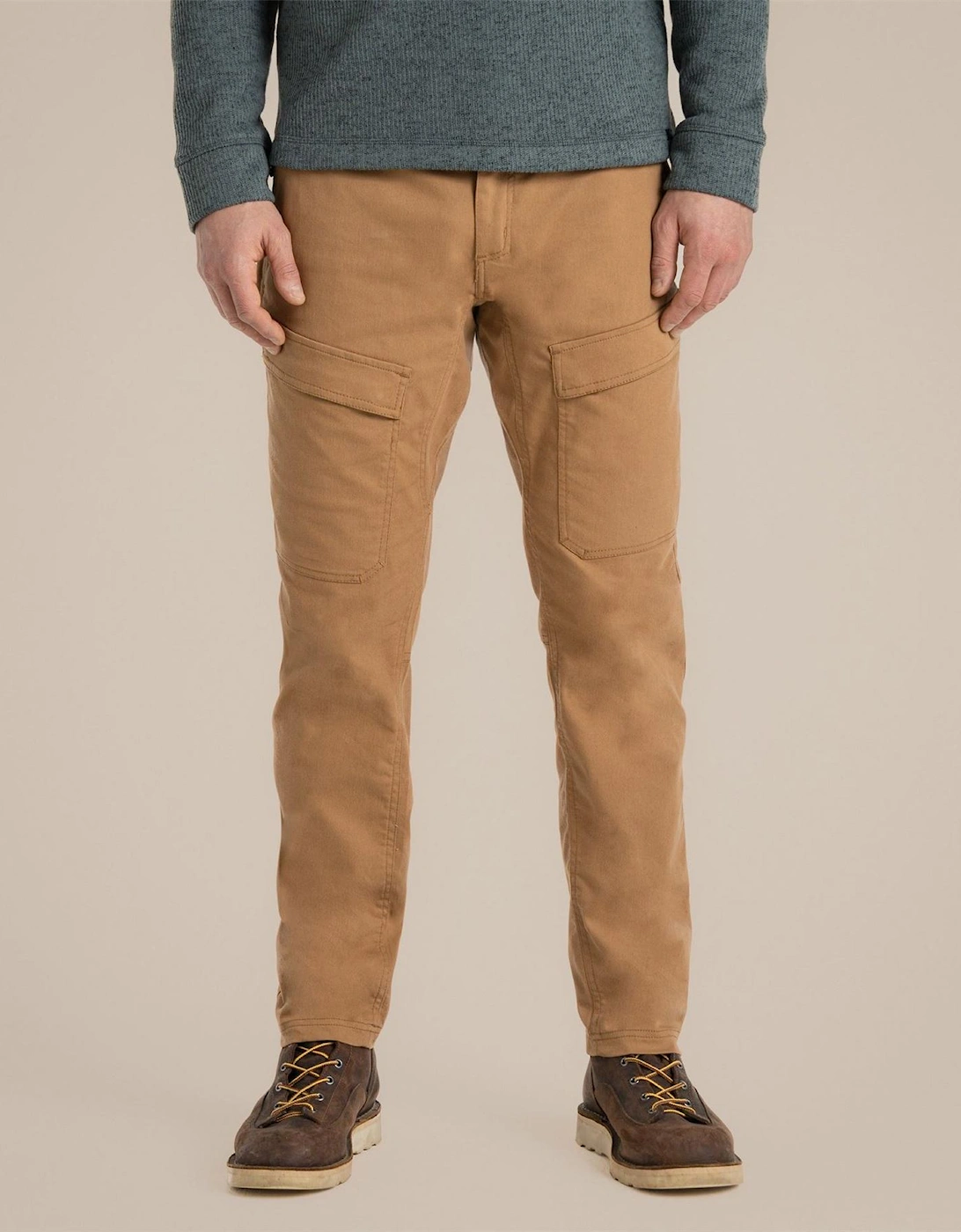 Karst Solid Patterned Flap Pocket Combat Pants
