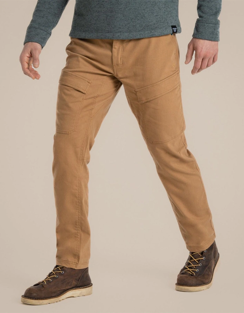 Karst Solid Patterned Flap Pocket Combat Pants