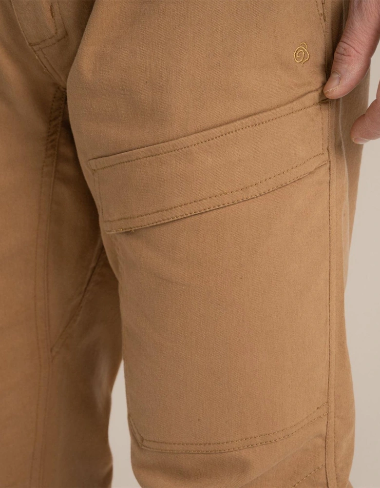 Karst Solid Patterned Flap Pocket Combat Pants