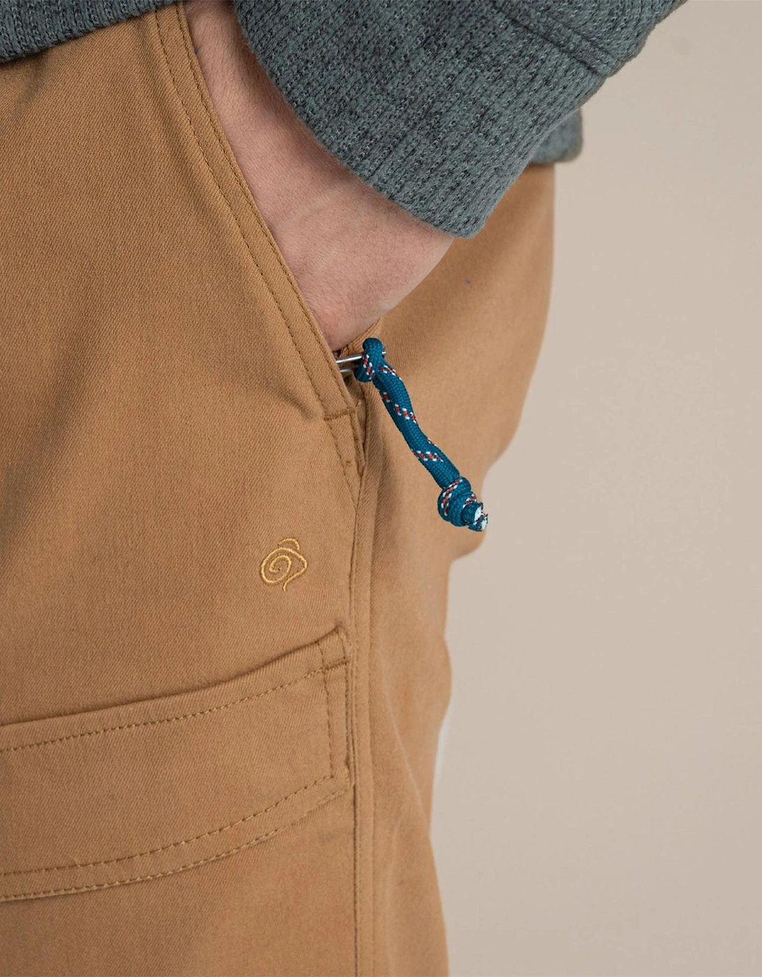 Karst Solid Patterned Flap Pocket Combat Pants