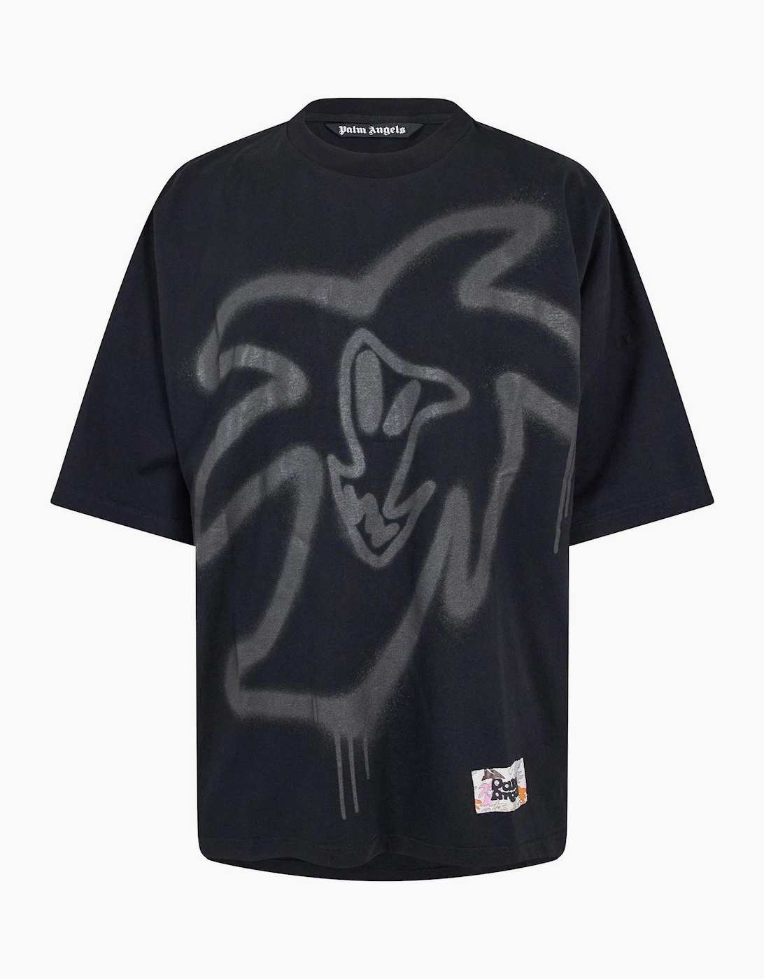 Palm Angels Men's Black Palm Heart Loose T - Size 36