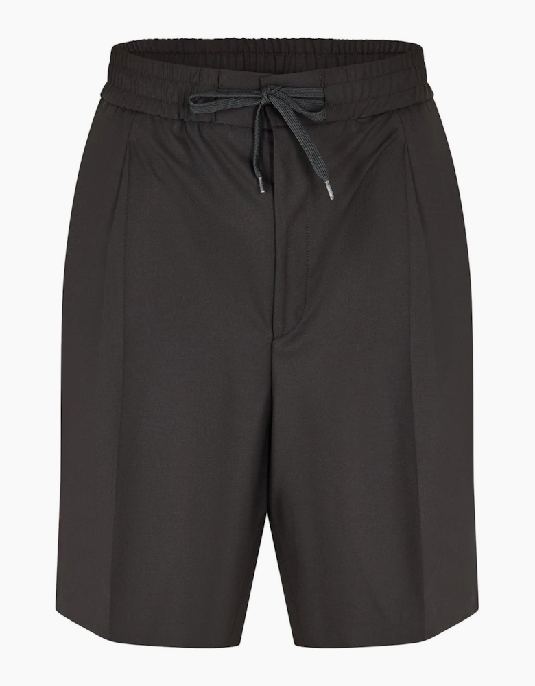 Solid Patterned Shorts with Elasticated Waistband