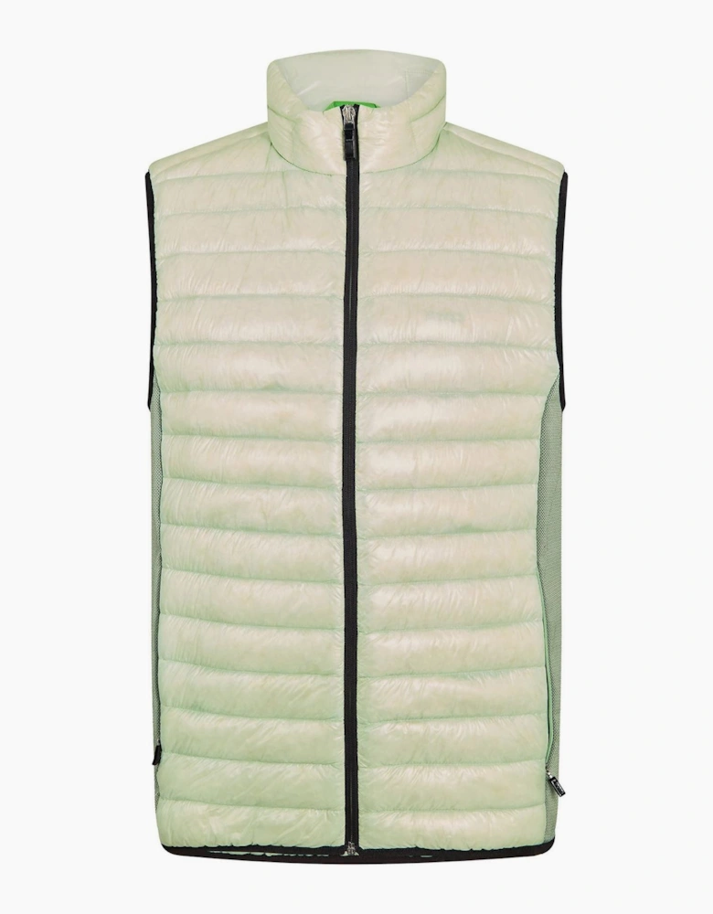 Techno Horizontal Stripe Zipped Pocket Gilet