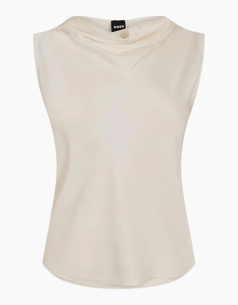 Cowl Neck Sleeveless Shell Blouse