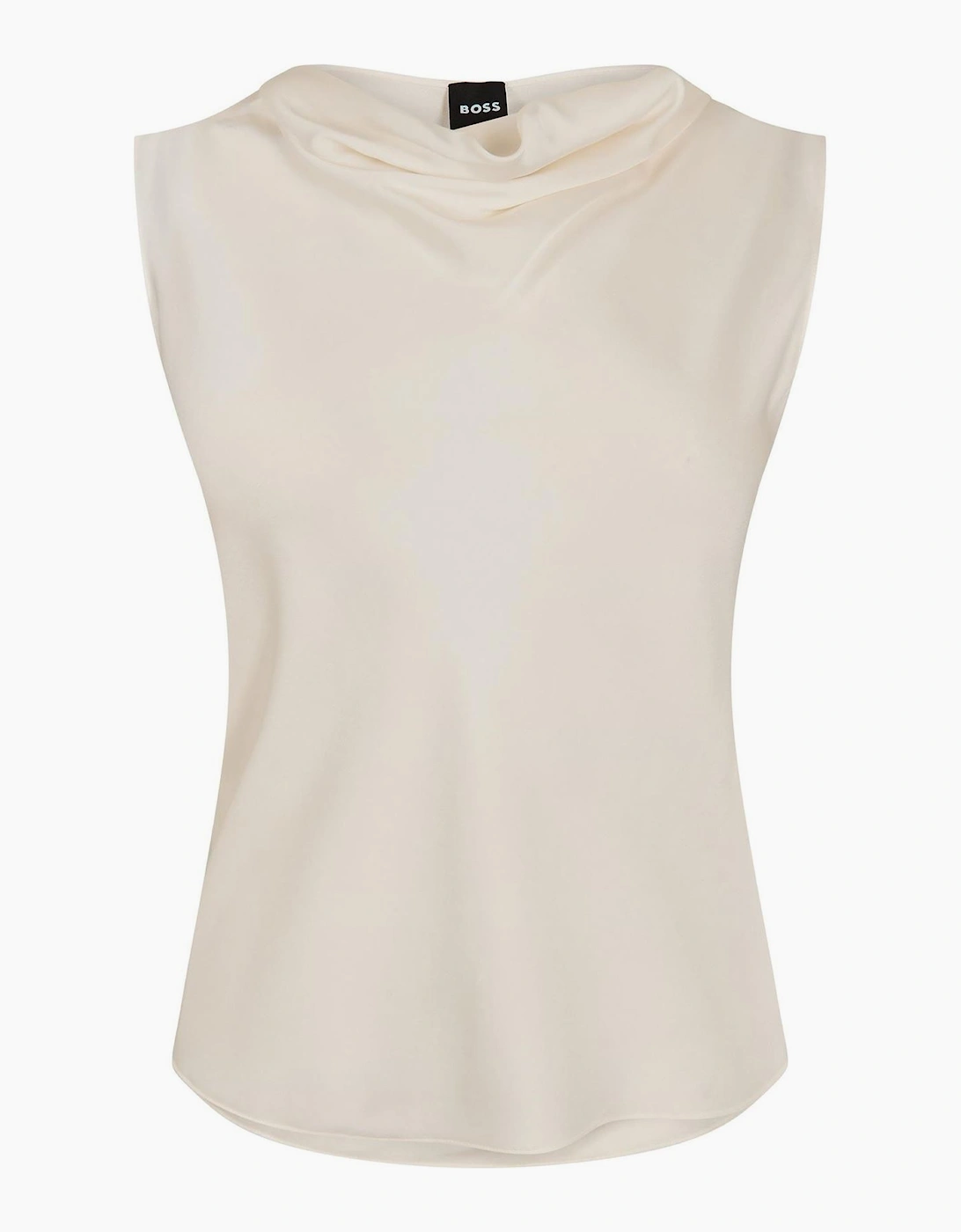 Cowl Neck Sleeveless Shell Blouse