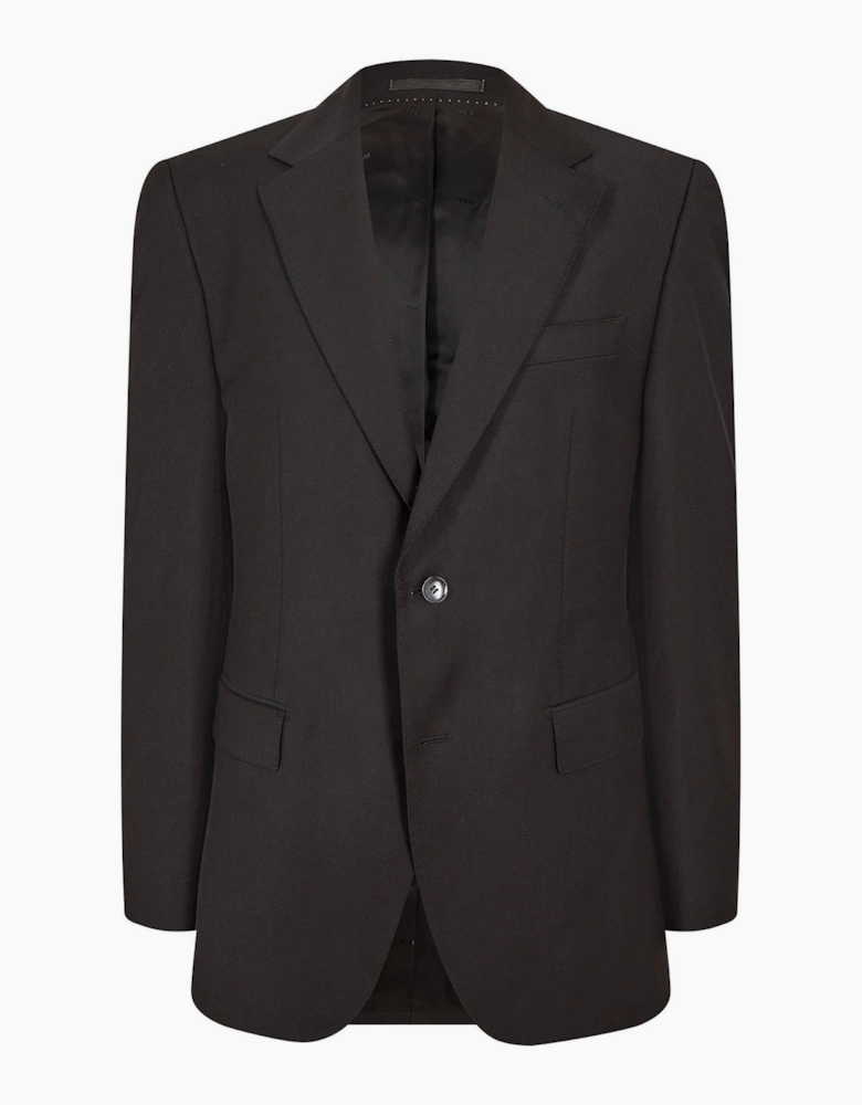 Solid Patterned Notch Collared Blazer with Flap and Chest Pocket
