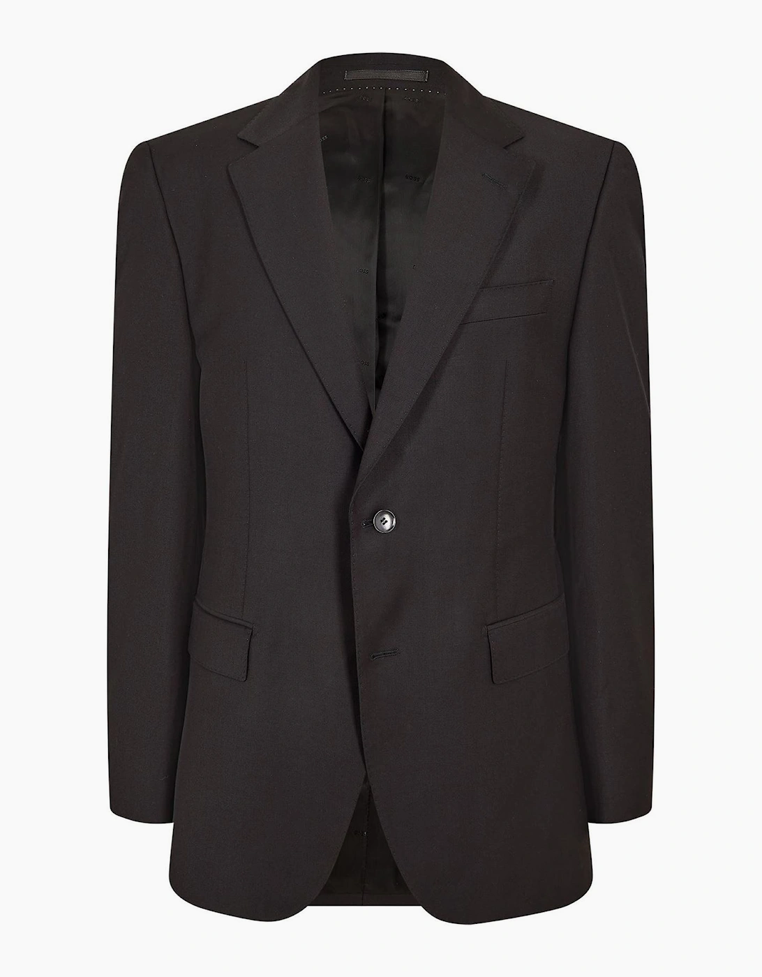 Solid Patterned Notch Collared Blazer with Flap and Chest Pocket