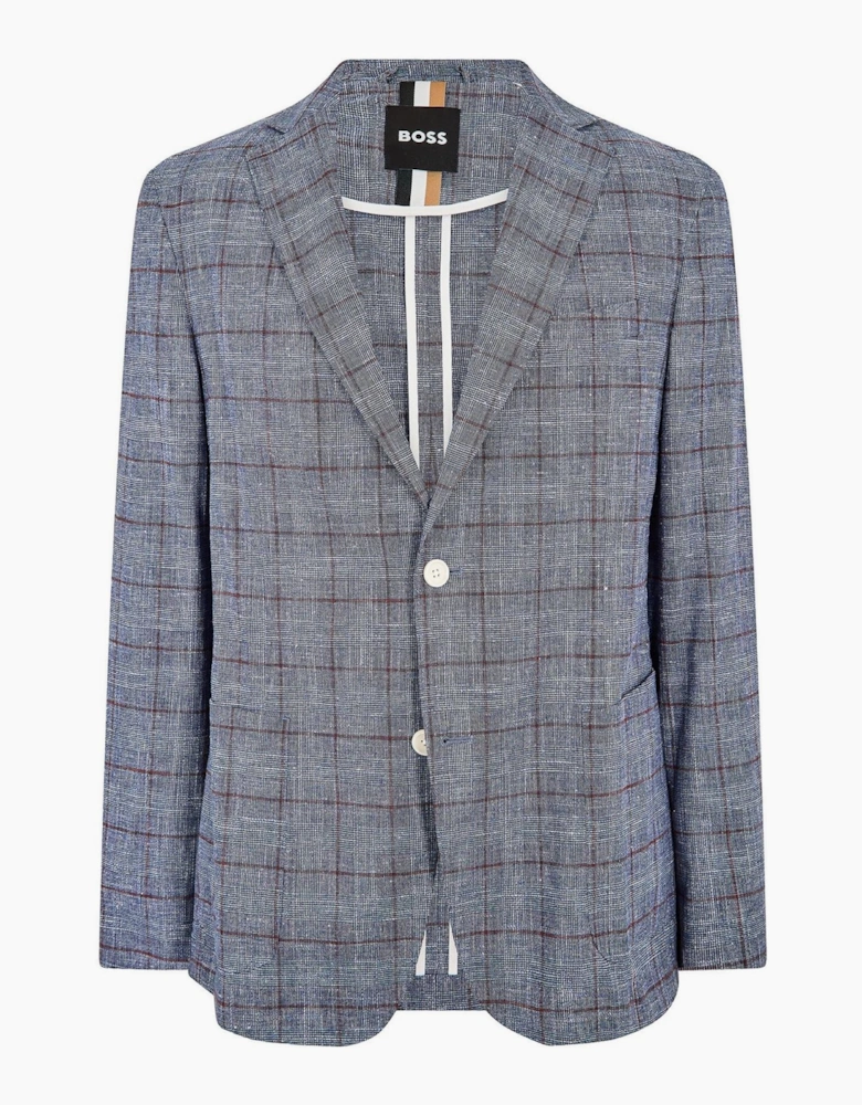 Plaid Patterned Notch Collared Waist Coat