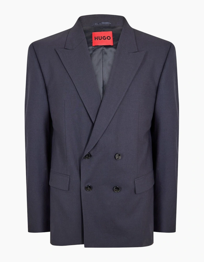 Solid Patterned Blazer with Flap Pocket