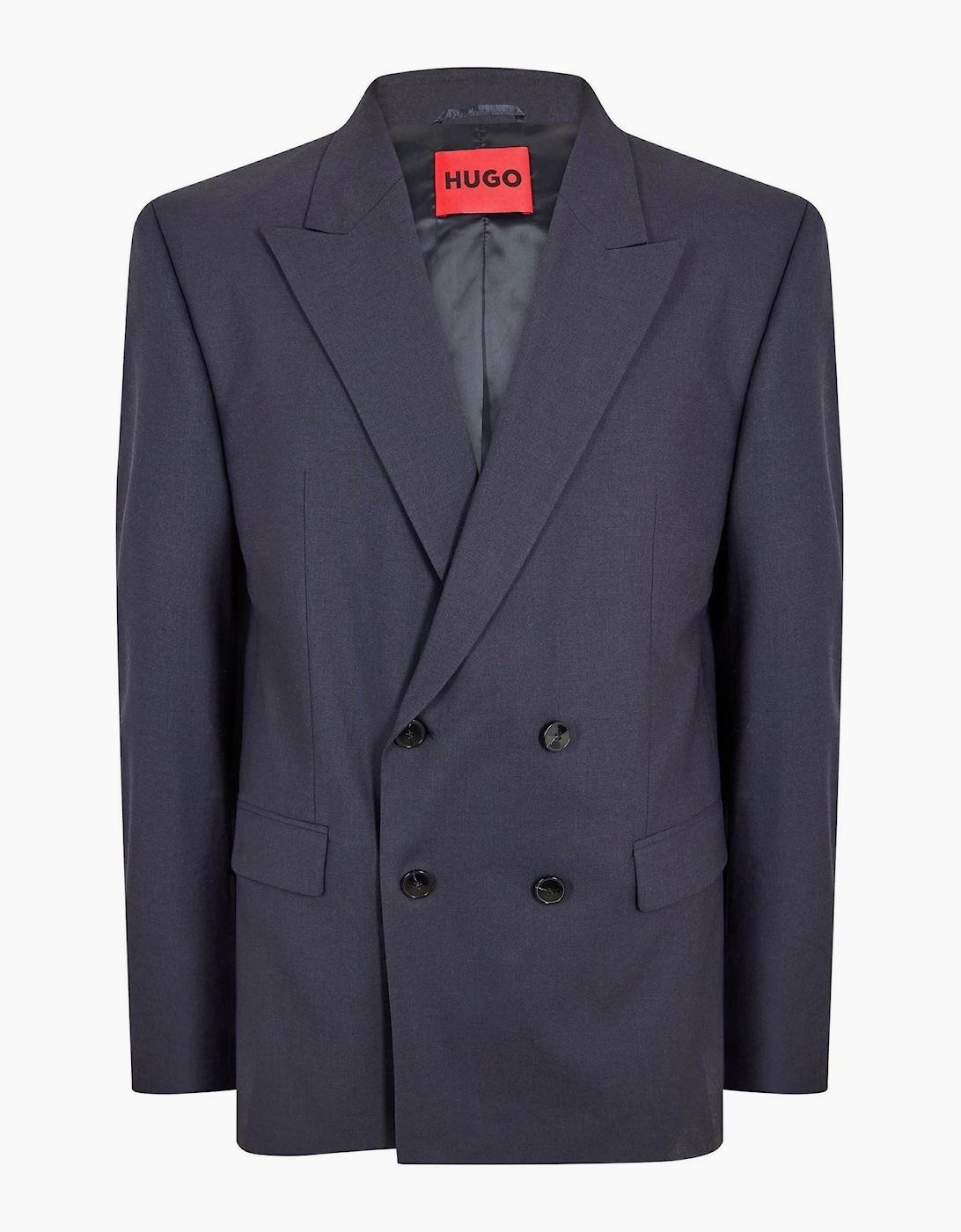 Solid Patterned Blazer with Flap Pocket