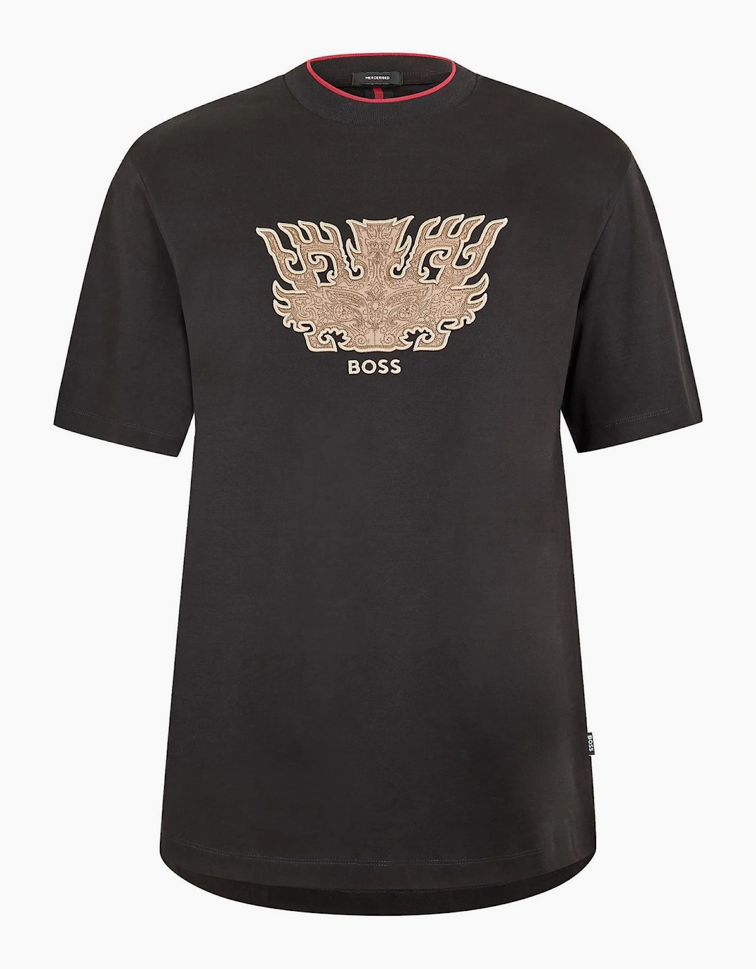 Embroidered Crew Neck Short Sleeve T-Shirt, 4 of 3