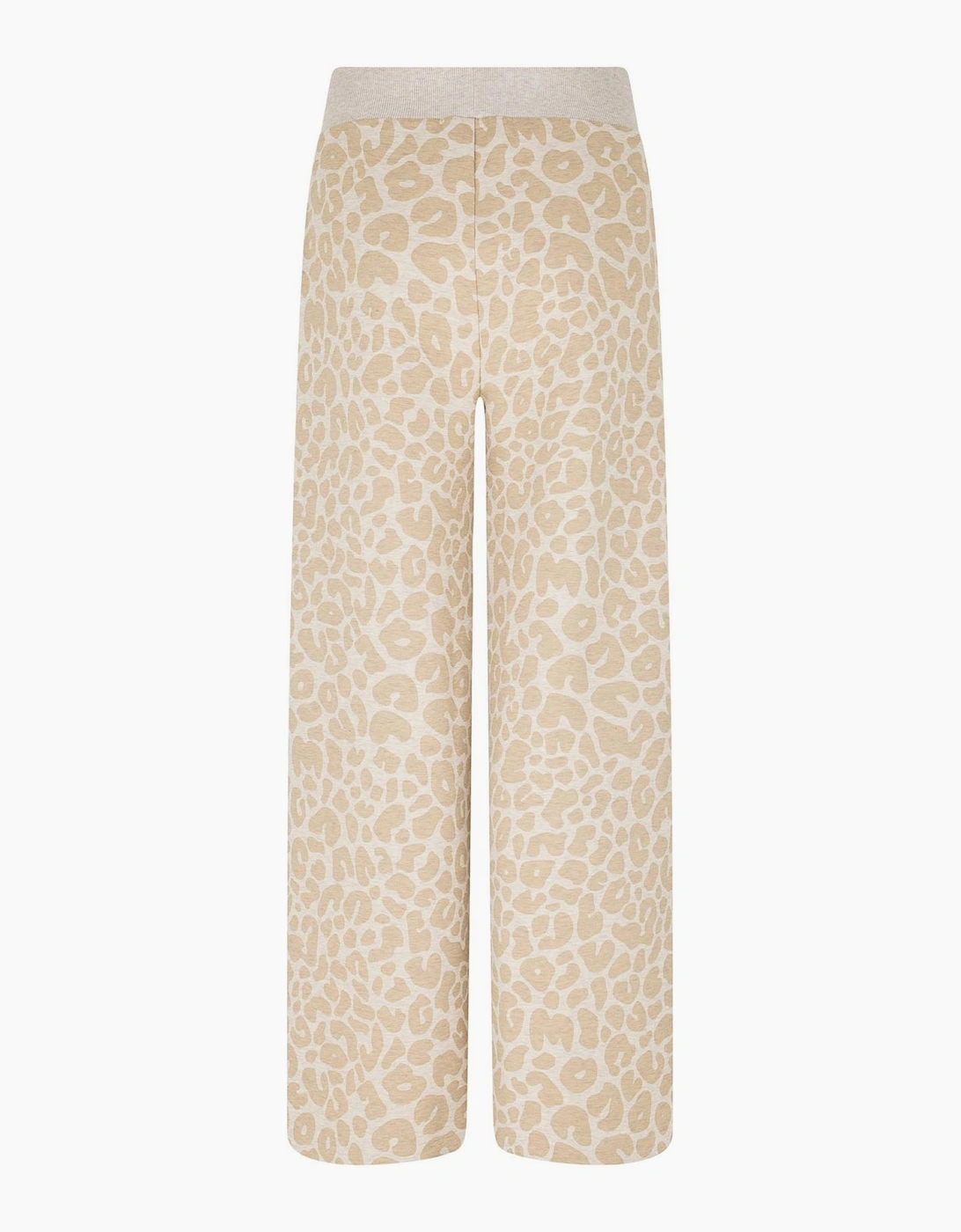 Leopard Patterned Wide Leg Joggers