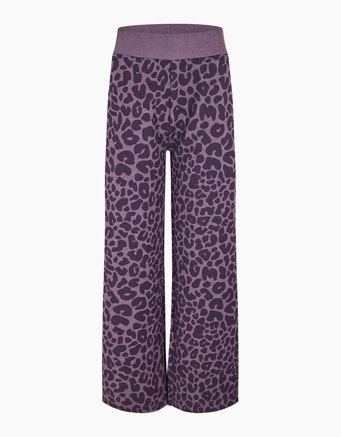 Leopard Patterned Wide Leg Joggers, 4 of 3