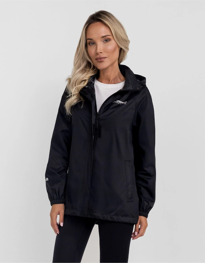 Packaway Waterproof Jacket With Hood Black