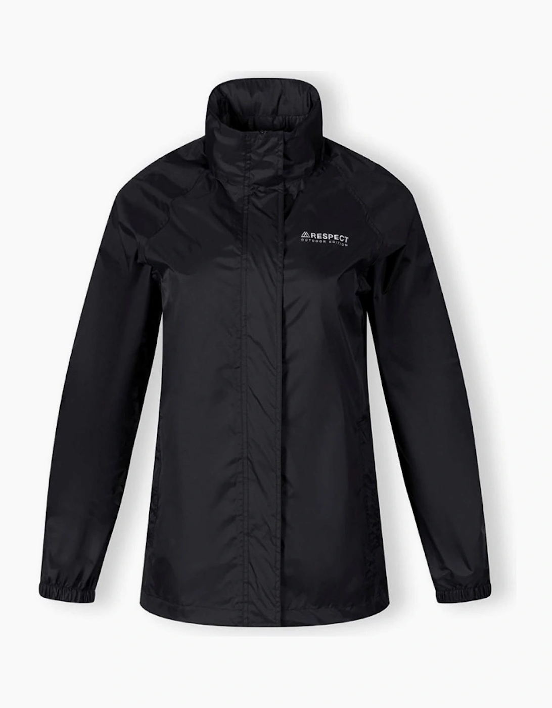 Packaway Waterproof Jacket With Hood Black
