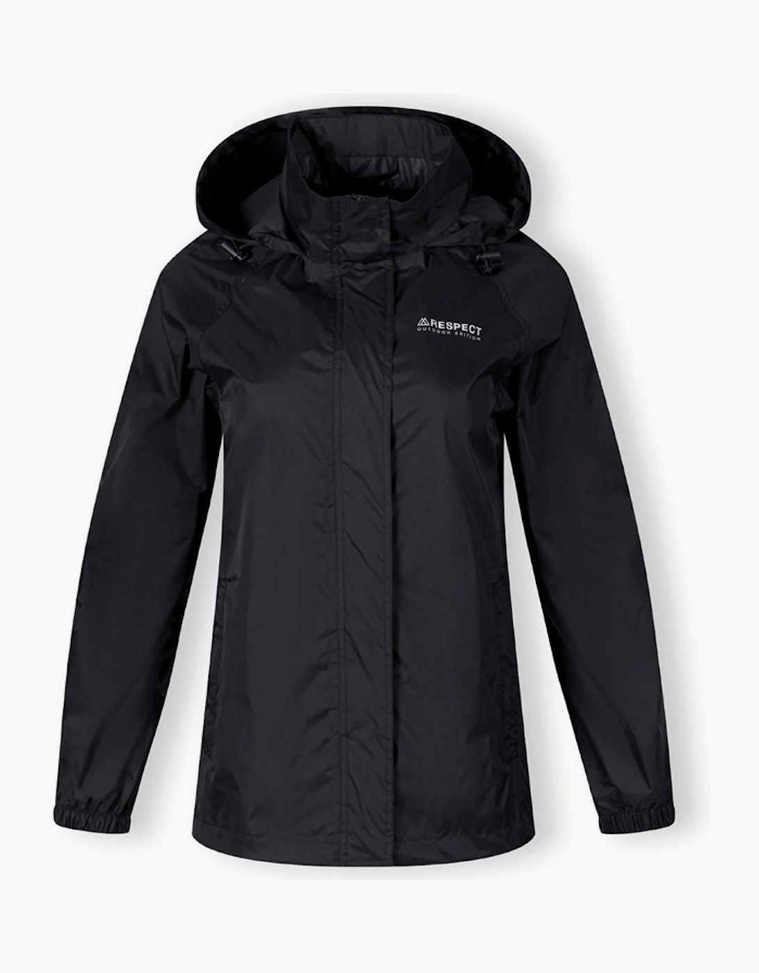 Packaway Waterproof Jacket With Hood Black