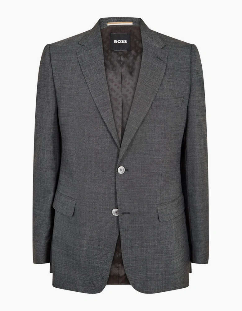 Jasper Solid Patterned Suit Jacket with Flap Pocket
