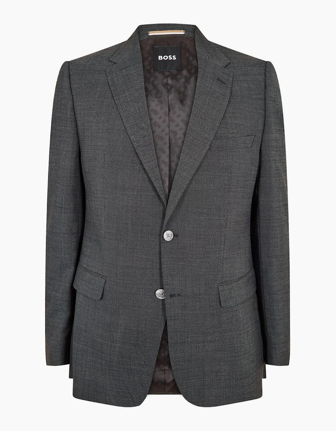 Jasper Solid Patterned Suit Jacket with Flap Pocket