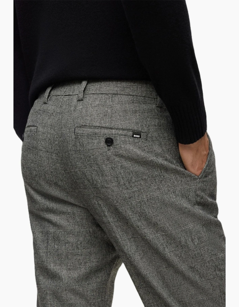 Perin Pleat Plaid Patterned Slim Chinos