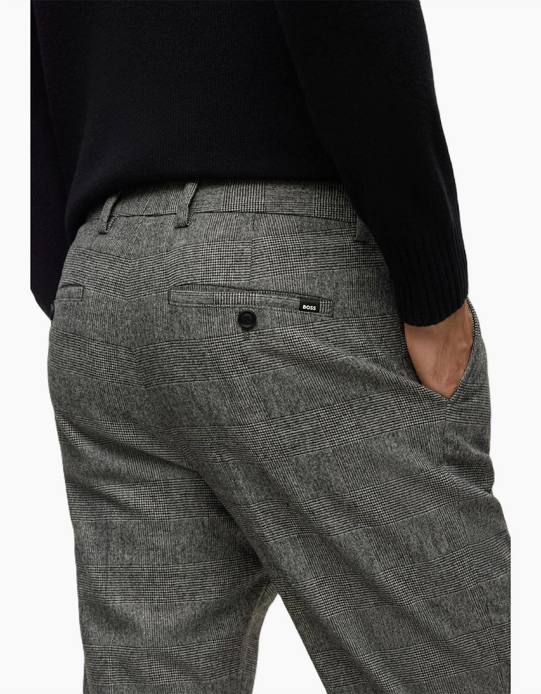 Perin Pleat Plaid Patterned Slim Chinos