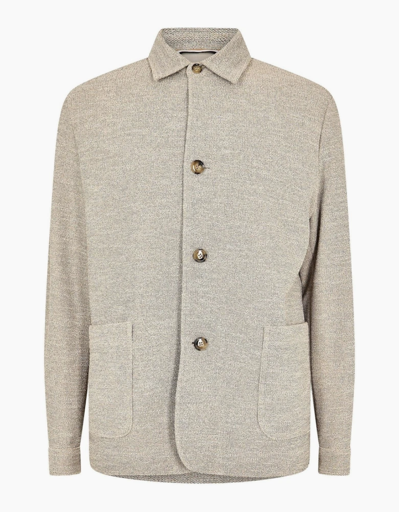 Carper Solid Patterned Shirt Jacket