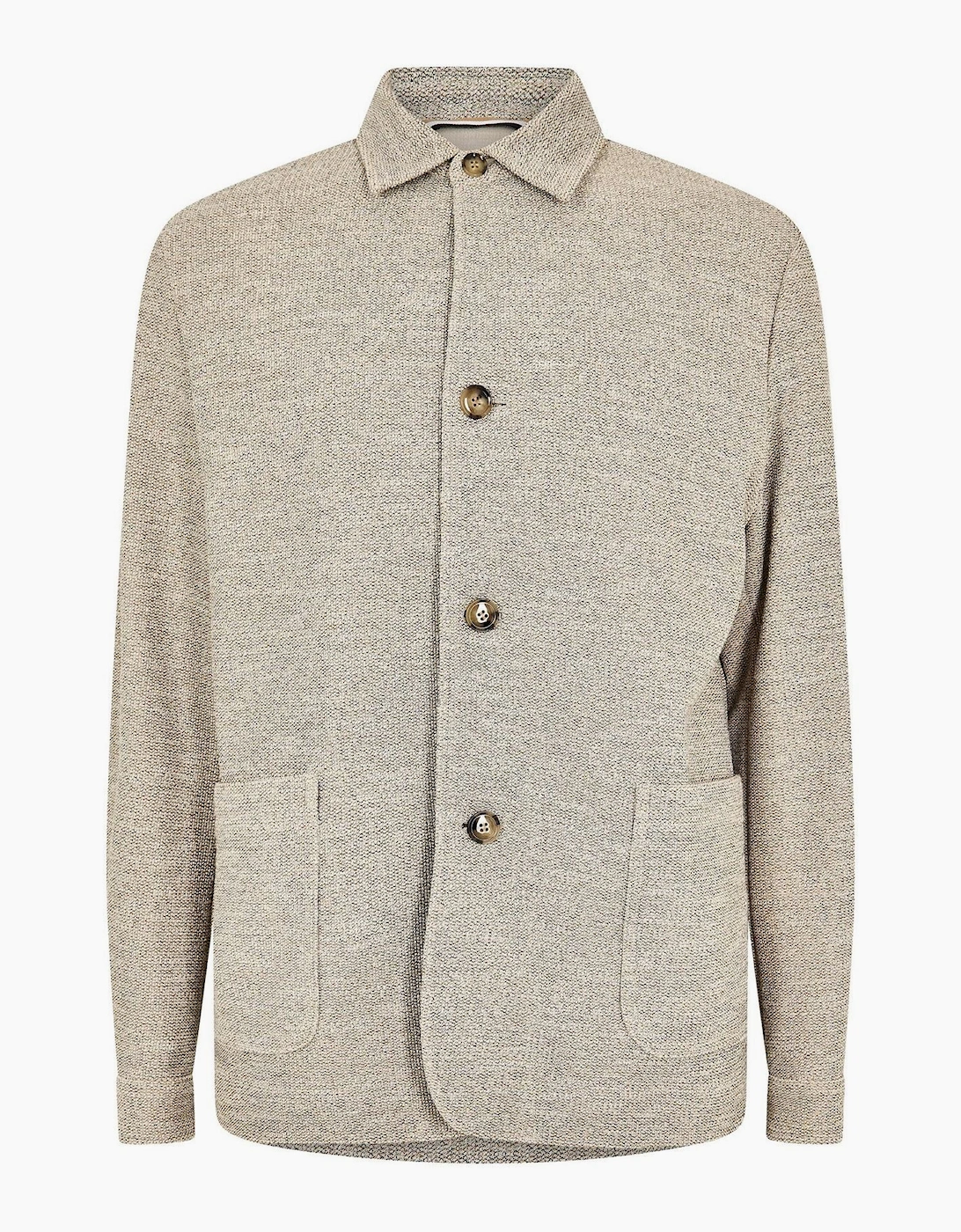 Carper Solid Patterned Shirt Jacket, 4 of 3