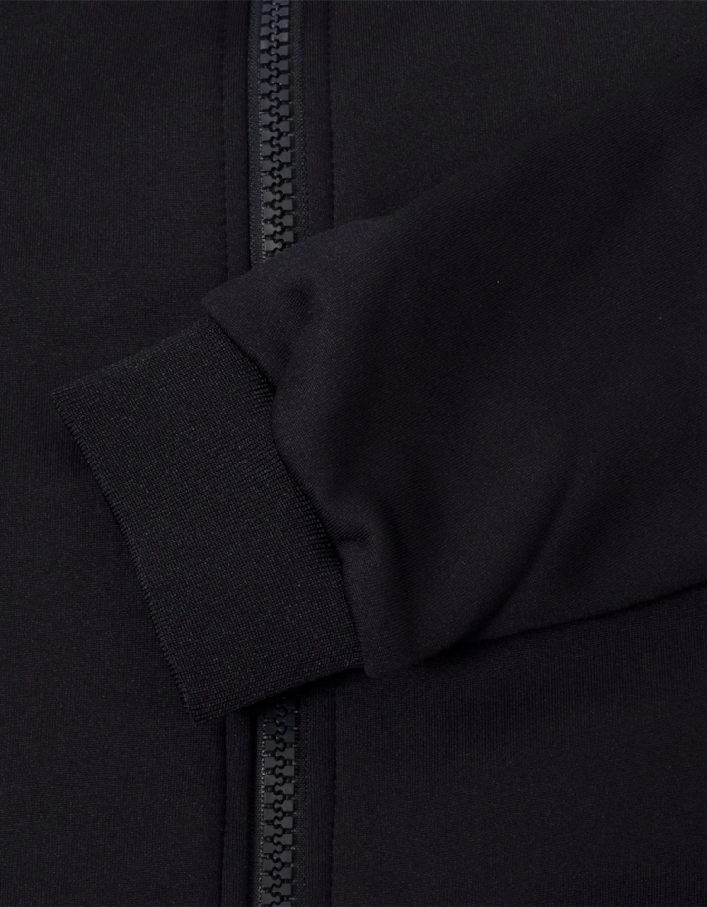 Solid Patterned Full Zipper Ribbed Cuff Zipped Pocket Jacket