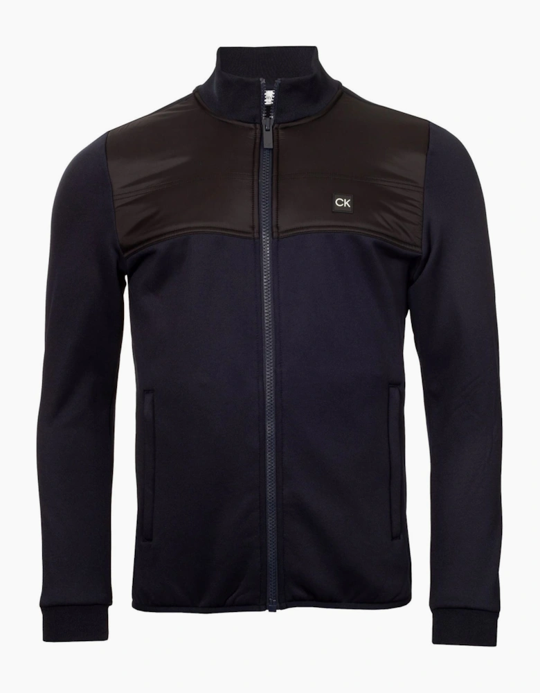 Solid Patterned Full Zipper Ribbed Cuff Zipped Pocket Jacket