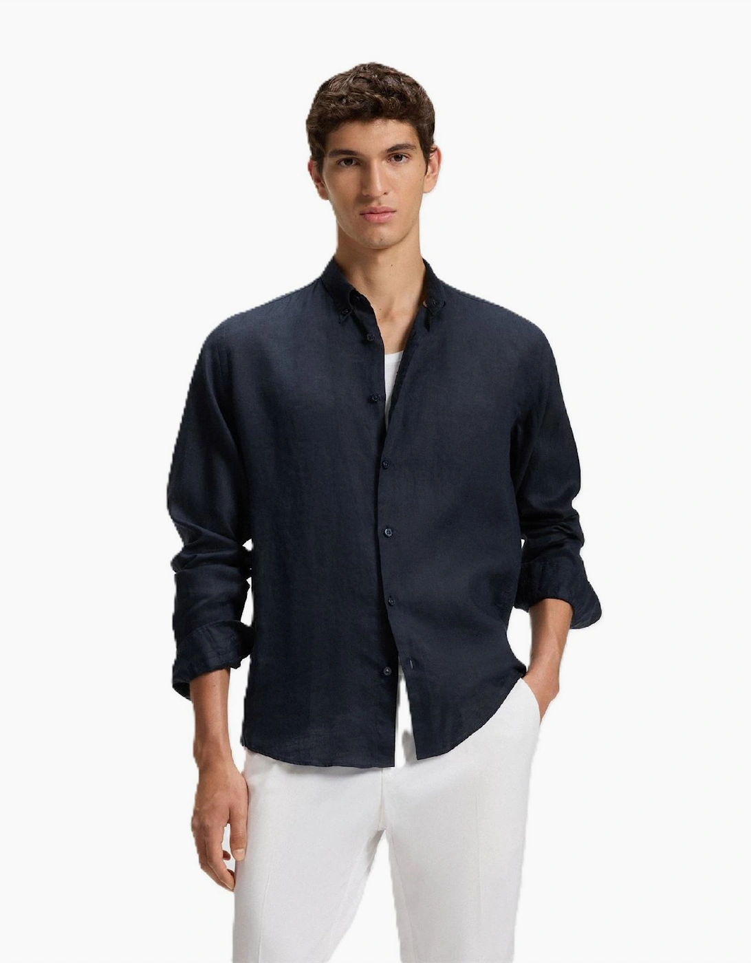 Liam Collared Button Down Long Sleeve Shirt, 5 of 4