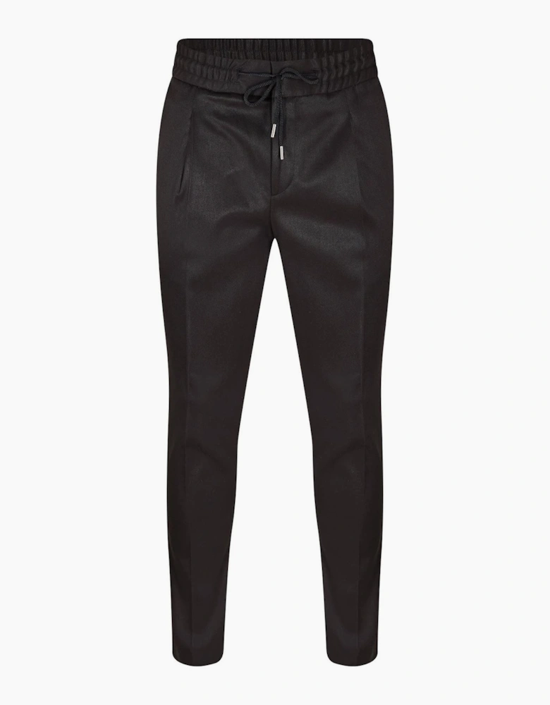 Solid Patterned Straight Trousers