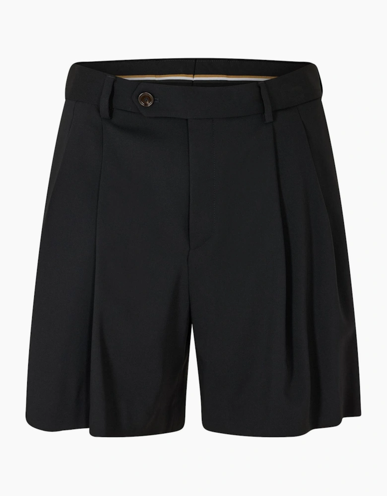 Solid Patterned Bermuda Dress Shorts