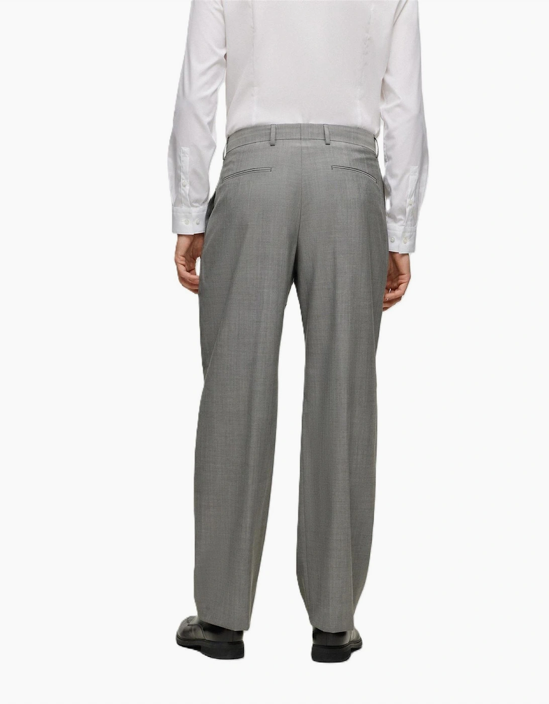 Oversized Solid Patterned Pleated Trousers