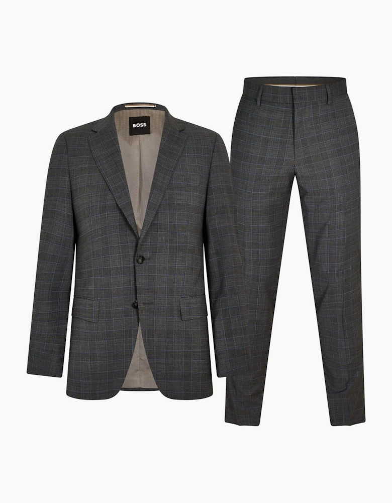 Plaid Patterned Flap Pocket Full Suit Jacket