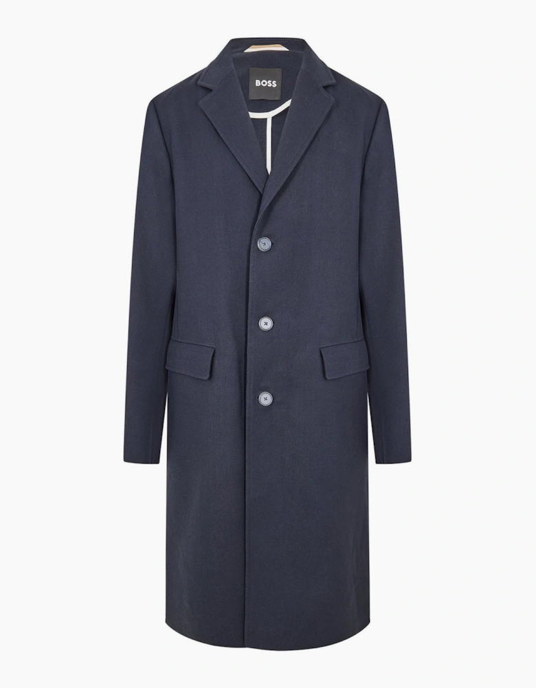 Hyde Solid Patterned Flap Pocket Over Coat
