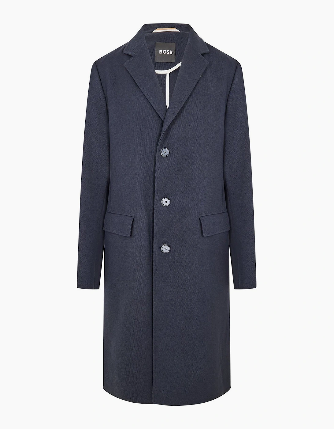 Hyde Solid Patterned Flap Pocket Over Coat