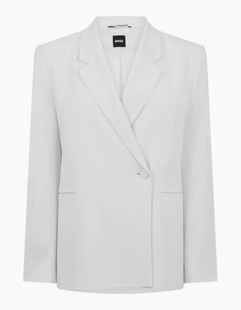 Solid Patterned Notch Collared Blazer