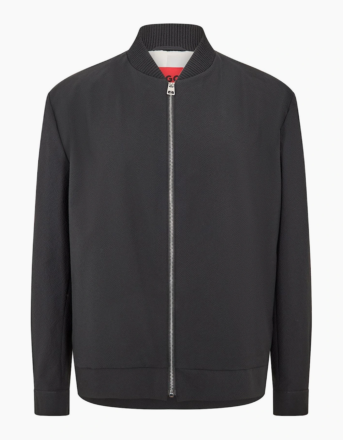 Solid Patterned Bomber Collar Woven Cuff Bomber Jacket, 4 of 3