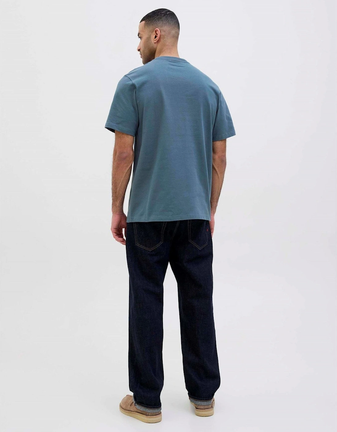 Embroidered Crew Neck Short Sleeve Jersey T-Shirt