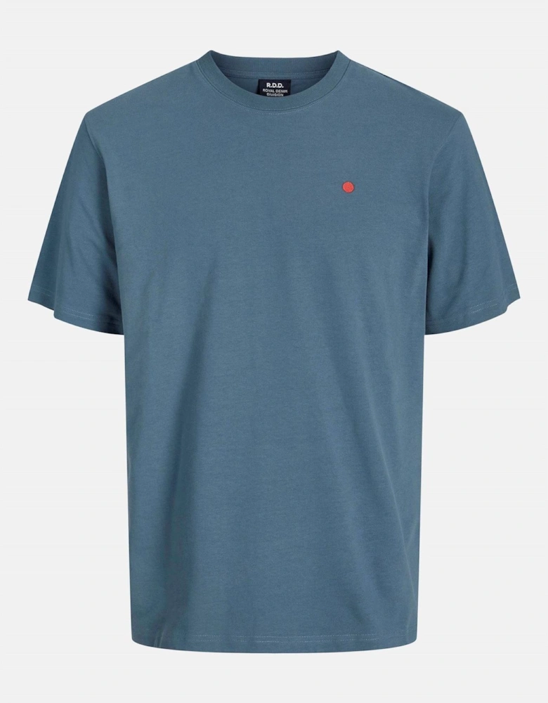 Embroidered Crew Neck Short Sleeve Jersey T-Shirt