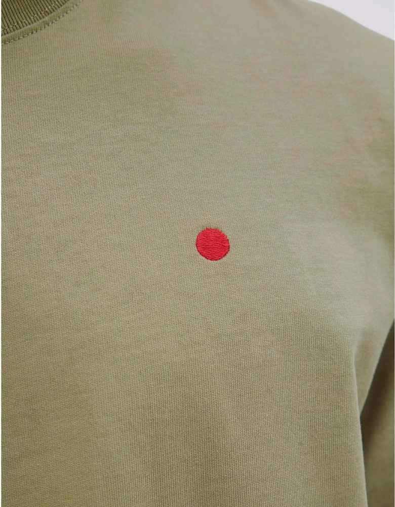 Embroidered Crew Neck Short Sleeve Jersey T-Shirt