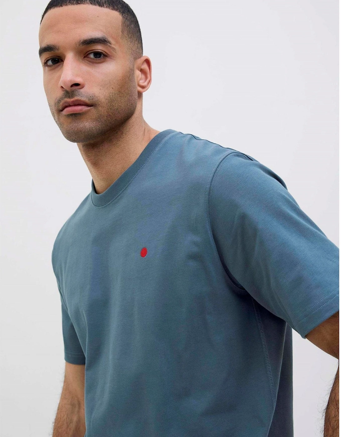 Embroidered Crew Neck Short Sleeve Jersey T-Shirt