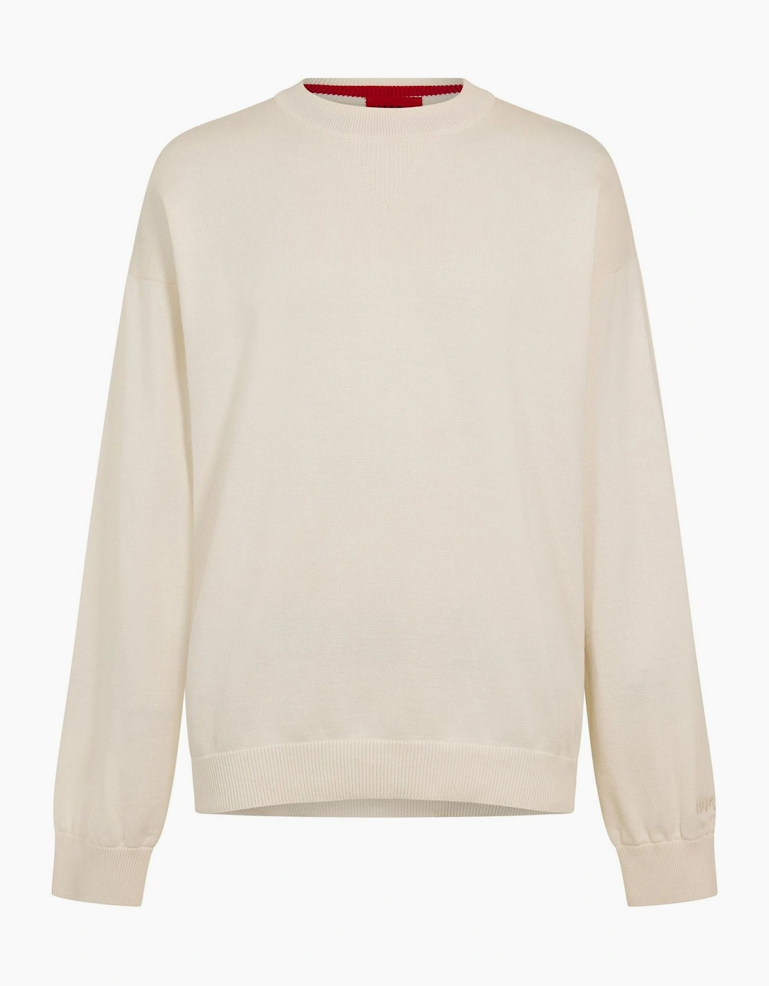 Crew Neck Ribbed Collar Long Sleeve Sweatshirt, 4 of 3