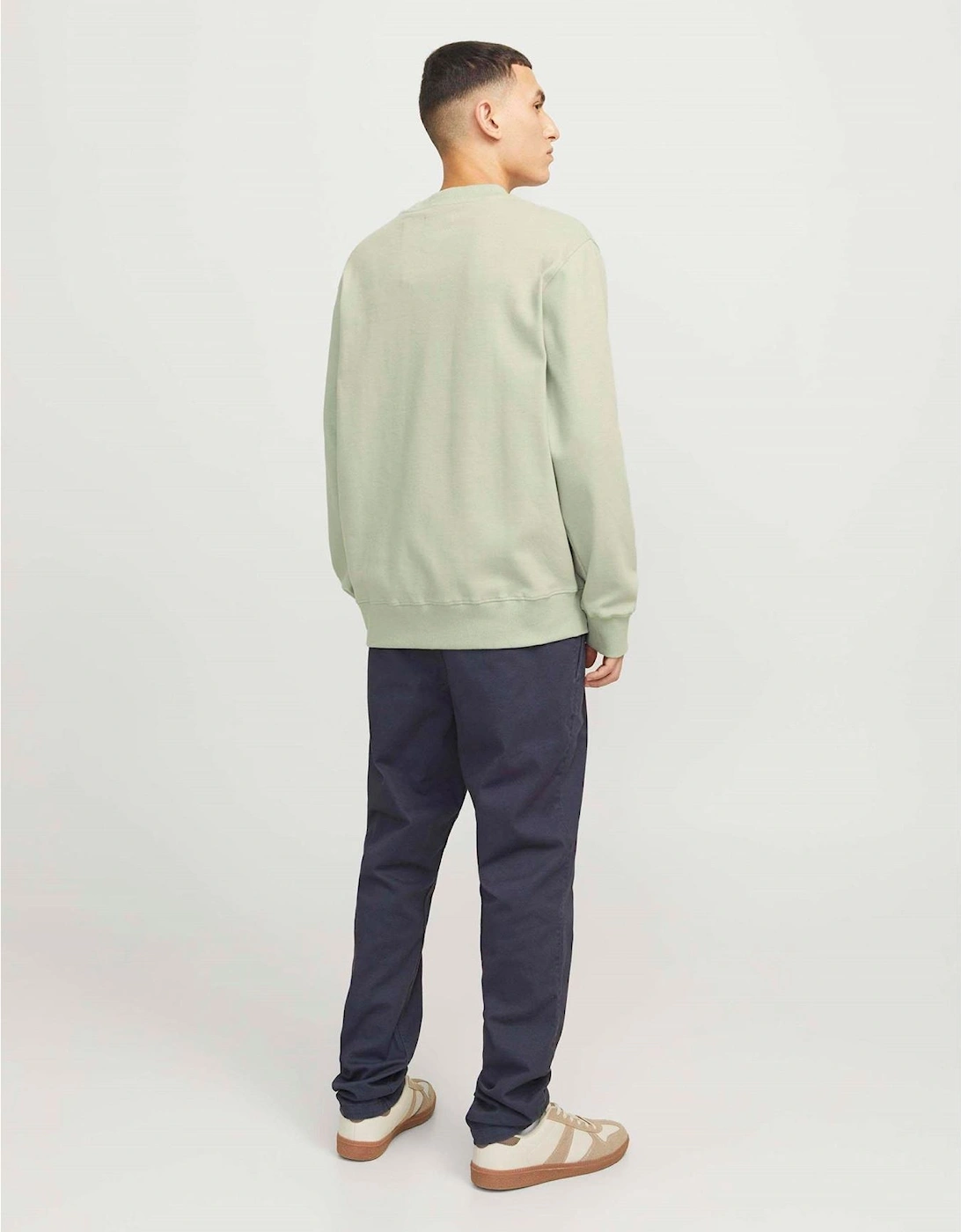 Printed Logo Crew Neck Long Sleeve Sweatshirt