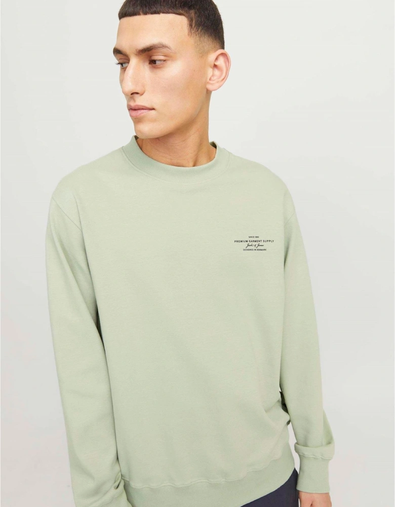 Printed Logo Crew Neck Long Sleeve Sweatshirt